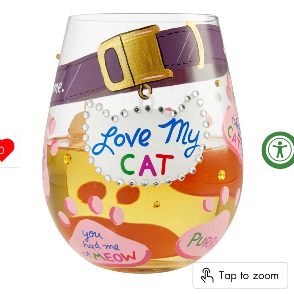 Cat wine glass brand new!